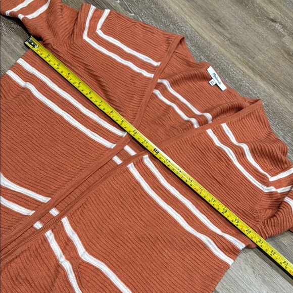 MADEWELL SZ XS Striped Orange Women’s Cardigan Sweater - Picture 5 of 10
